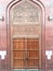 Wooden laminated door with Floral designs heavy door frame and 3 meter height for an arab palace