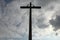 Wooden Latin cross over the National Cemetery in Terezin.