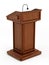 wooden lectern