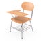 Wooden Lecture School or College Desk Table with Chair. 3d Rendering