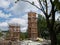 Wooden lighthouse under construction