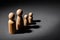 Wooden little figures of people. Family concept