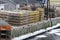 Wooden Lobster Traps on Wharf