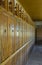 Wooden lockers in Dachau Concentration Camp, Germany