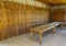 Wooden lockers in Dachau Concentration Camp, Germany