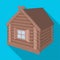 Wooden log cabin. Hut architectural structure single icon in flat style vector symbol stock illustration web.