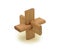 Wooden logical toy, isolated