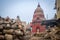 WOODEN LOGS AT MANIKARNIKA GHAT, VARANSI