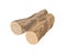 Wooden logs vector illustration. Tree trunk parts. Felled forest, industrial wood. Building material, firewood