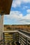 On a wooden lookout tower - view over the black moor in the RhÃ¶n,  Germany