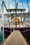 Wooden luxury yacht moored sea port travel cruise tropical