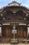 Wooden main hall of Tamonji temple with a waniguchi gong.