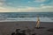 Wooden man, sea, ocean, wave, summer, beach