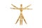 Wooden manikin Vitruvian Man