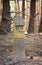 Wooden marker signpost