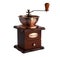 Wooden mechanical coffee grinder