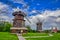 Wooden mills in the museum of wooden architecture in Suzdal