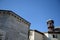 Wooden minaret of a mosque near Taksim Square in Istanbul