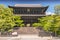 The wooden monumental gate to Chion in Buddhist Temple in the largest in Japan