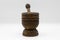 Wooden mortar and pestle