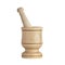 Wooden Mortar Pestle. Grinding Bowl Set. Garlic Crush Pot.