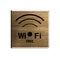 Wooden motel banner. Free Wi-Fi