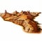 Wooden Mountain Range Sculpture in Natural Wood Finish