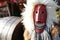 Wooden mummer mask