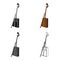 Wooden musical instruments of Mongol .National music of the Mongolian.Mongolia single icon in cartoon style vector