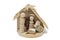 Wooden nativity scene