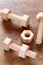 Wooden nuts and bolts