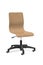 Wooden office chair with a metal leg with five wheels