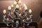 Wooden old chandelier antique design luxury interior decorative lantern