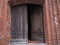 Wooden old doors of a church - Nowe Warpno, Poland