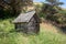 Wooden old time building at Scorpion Ranch on Santa Cruz Island in the Channel Islands National Park near Santa Barbara California