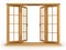 Wooden open window