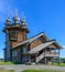 The wooden orthodox Church Of The Protection Of The Holy Virgin. Kizhi island pogost