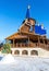 Wooden orthodox temple of the Icon of the Holy Mother of Tenderness in Samara, Russia