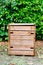 Wooden outdoor composter bin for recycling home kitchen and garden organic waste