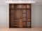 Wooden outdoor cupboard in the interior. 3d illustration