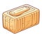 wooden packing box, isolated cartoon design