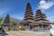 Wooden pagoda roofs of Pura Besakih Balinese temple