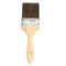 Wooden paint brush on an isolated white background. 3d illustration