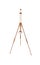 Wooden painter tripod easel isolated on white front view
