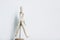 Wooden painting model with white background