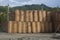 Wooden pallets for goods transportation