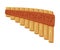 Wooden Panpipe as Romania Traditional Symbol and Object Vector Illustration