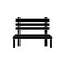 Wooden Park Bench icon or logo