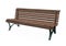 Wooden Park Bench Isolated