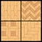 Wooden Parquet, Hardwood Flooring Vector Pattern